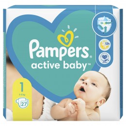 Подгузники Pampers Active Baby размер 1 (2-5 кг), 27 шт