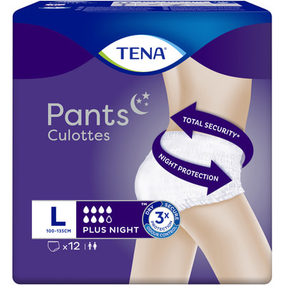 Подгузники-трусы для взрослых TENA (Тена) Pants Plus Night Large (Плюс найт Лардж) 12 шт